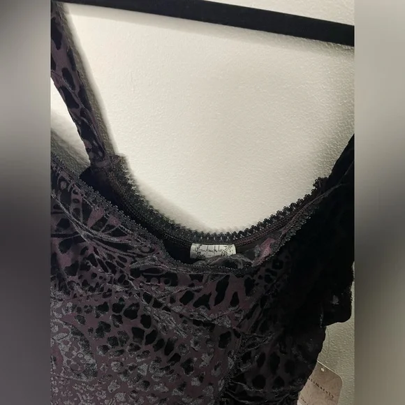 NWT Free People Intimately In My Heart Bodycon Burnout Velvet Midi Slip Dress - Picture 6 of 11